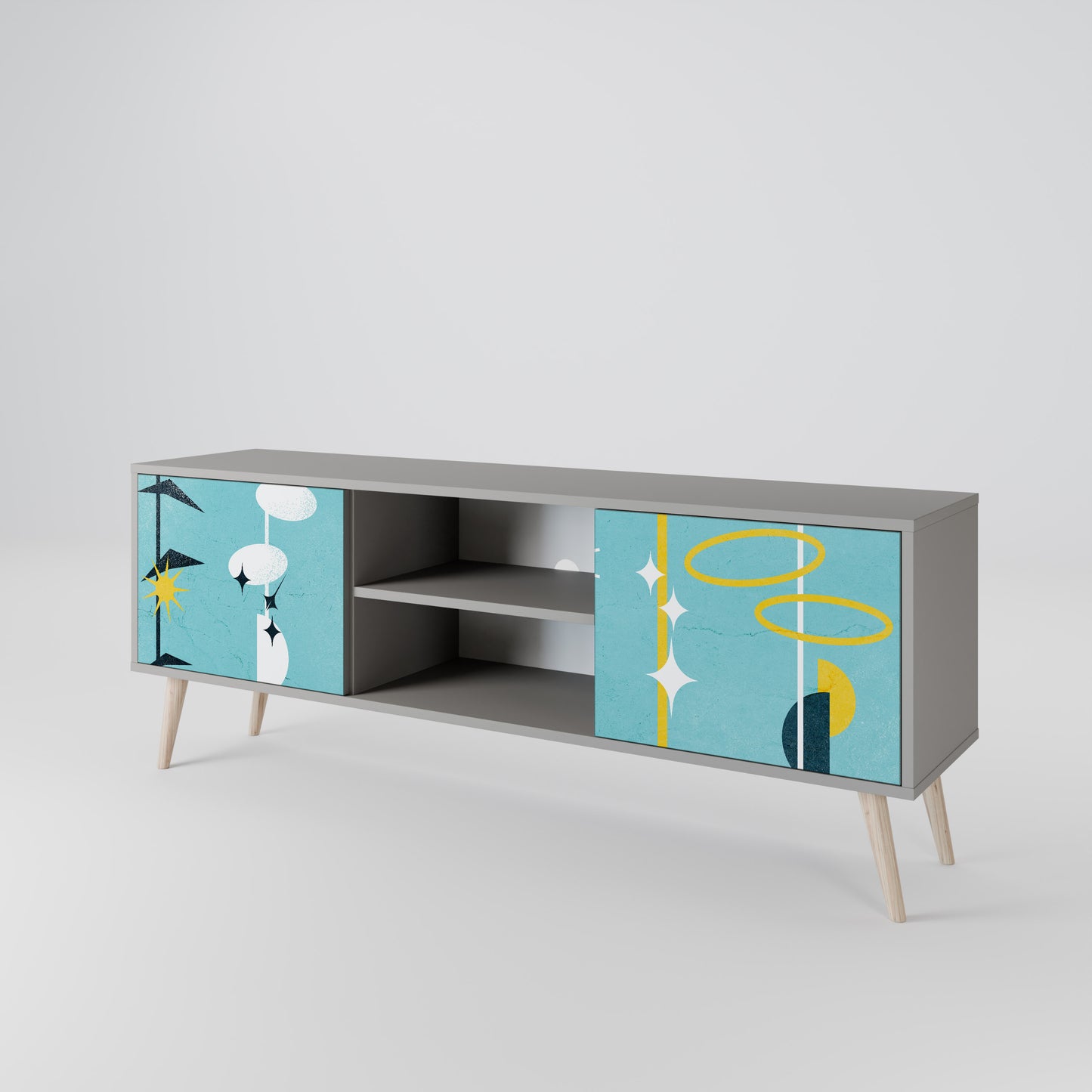 PATHS TO HAPPINESS 2-Door TV Cabinet