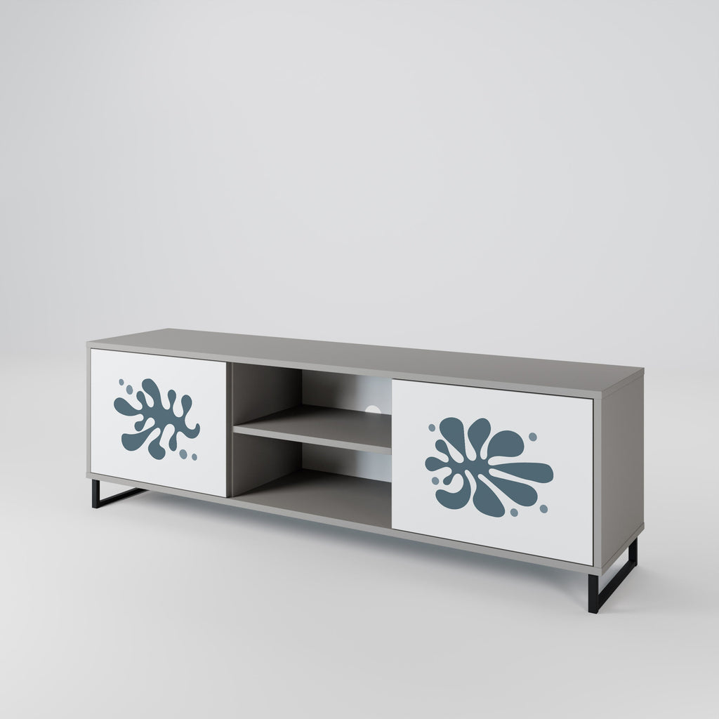 WONDERLAND VEGETATION 2-Door TV Stand in Grey Finish
