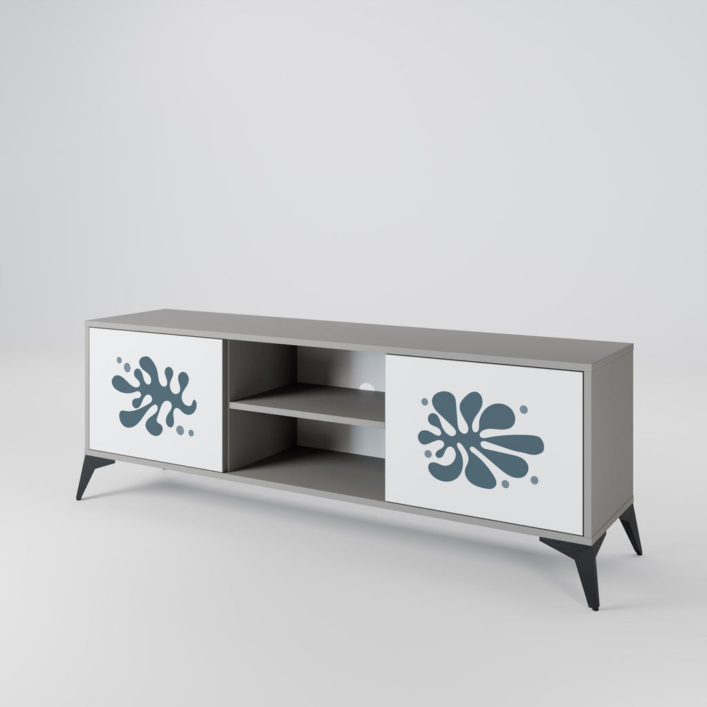 WONDERLAND VEGETATION 2-Door TV Stand in Grey Finish