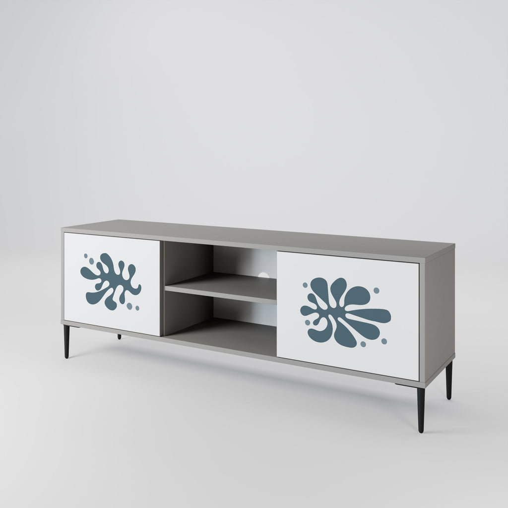 WONDERLAND VEGETATION 2-Door TV Stand in Grey Finish