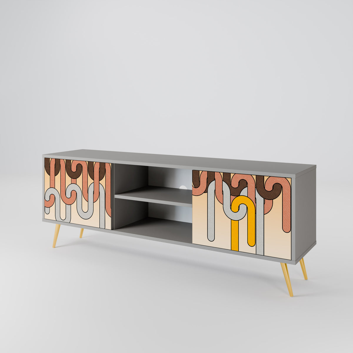 COLORFUL STRINGS 2-Door TV Cabinet