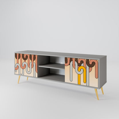 COLORFUL STRINGS 2-Door TV Cabinet