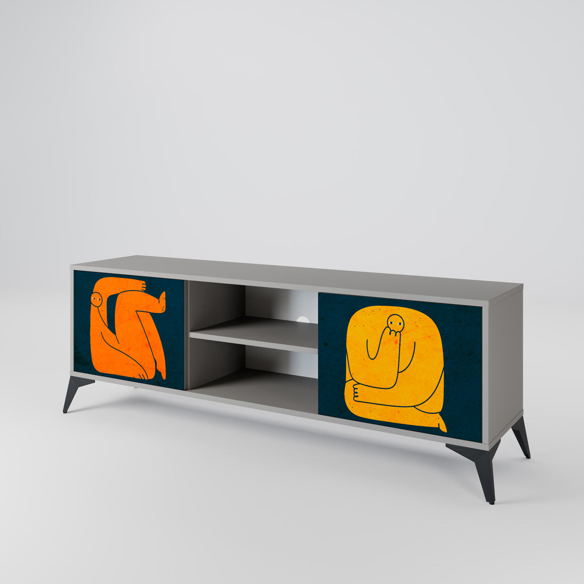 TOGETHER BUT SEPARATELY 2-Door TV Cabinet