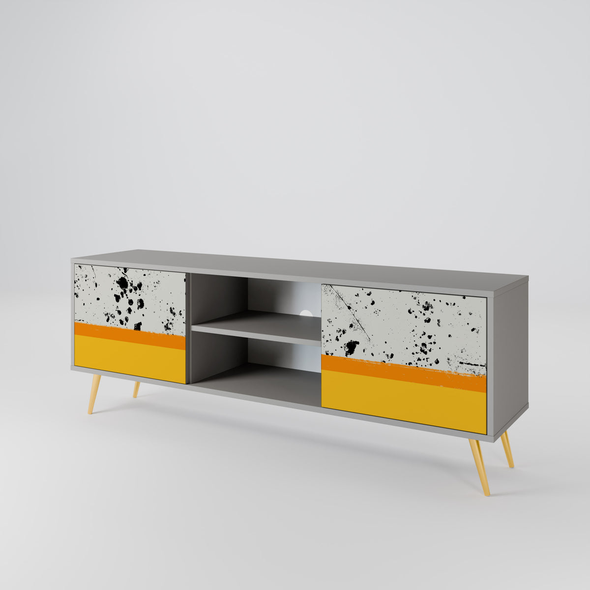 DYED BY ORANGE 2-Door TV Cabinet
