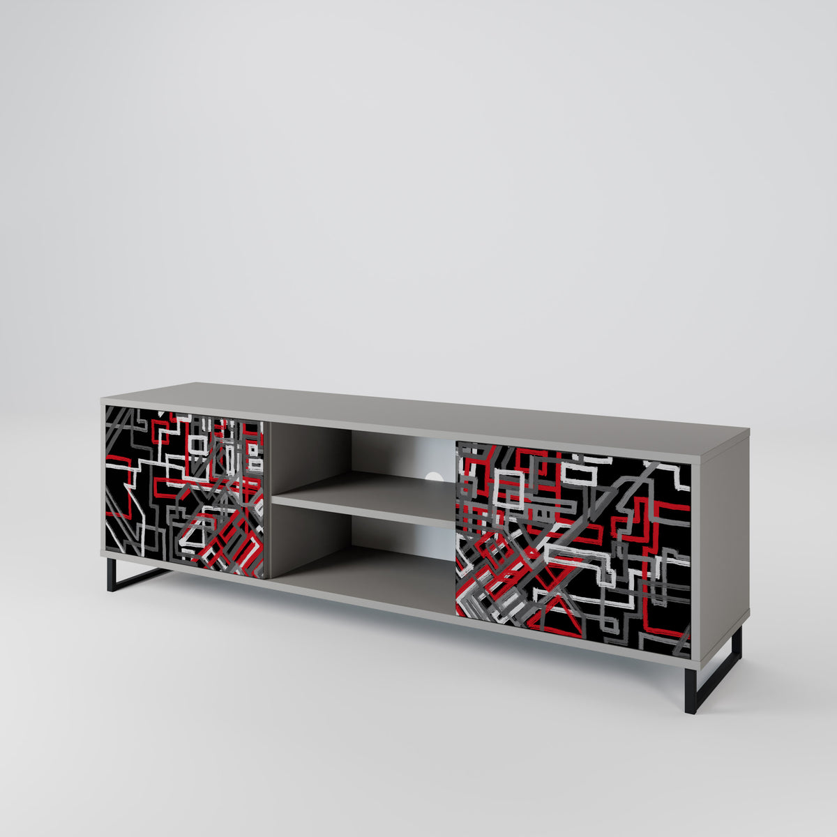 BROKEN LINES 2-Door TV Cabinet