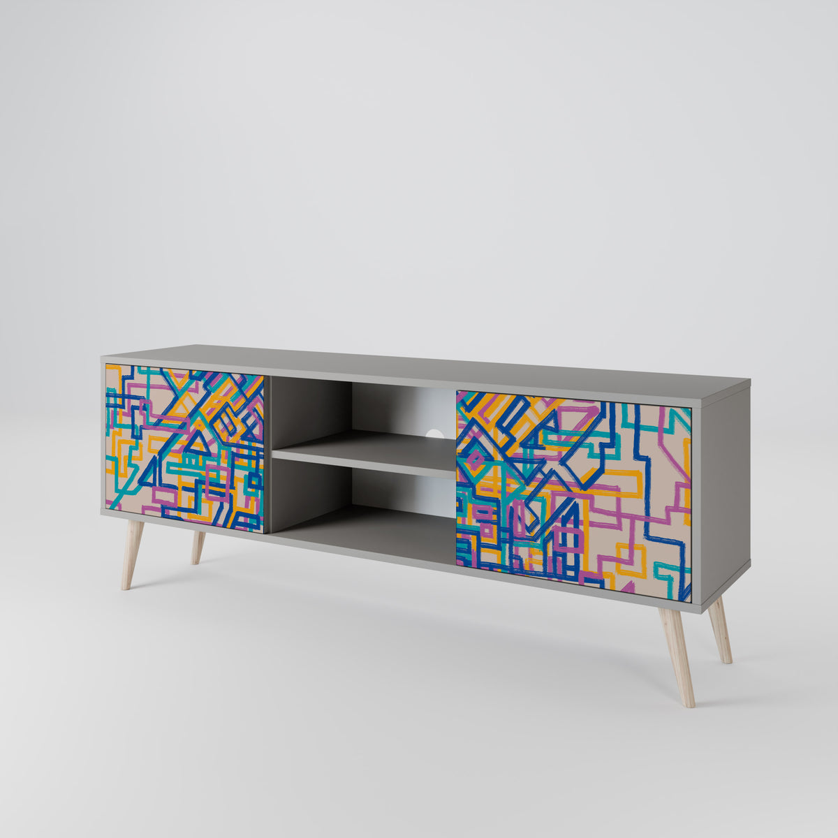 MEMORIES MAP 2-Door TV Cabinet