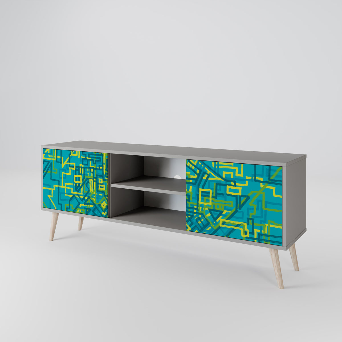 NOSTALGIC MEMORIES 2-Door TV Cabinet