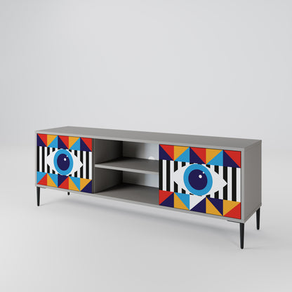 ABSTRACTION AND GEOMETRY 2-Door TV Cabinet