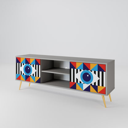 ABSTRACTION AND GEOMETRY 2-Door TV Cabinet