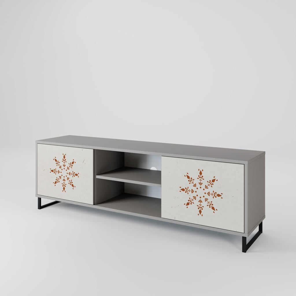DAILY HARMONY 2-Door TV Stand in Grey Finish