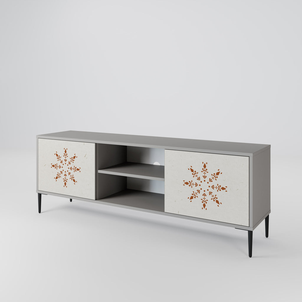 DAILY HARMONY 2-Door TV Stand in Grey Finish