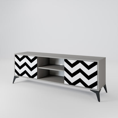 CLASSIC ZIG ZAG 2-Door TV Cabinet