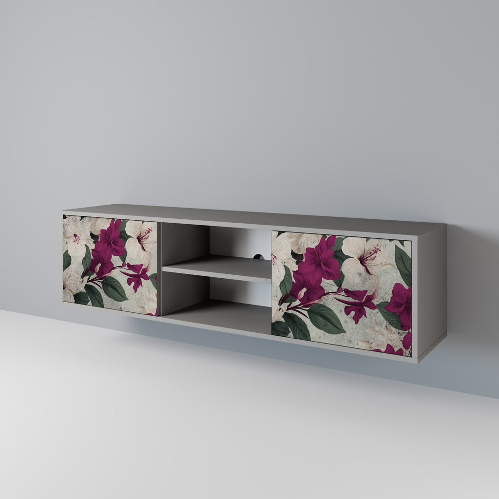 FLOWERET DREAM 2-Door TV Stand in Grey Finish