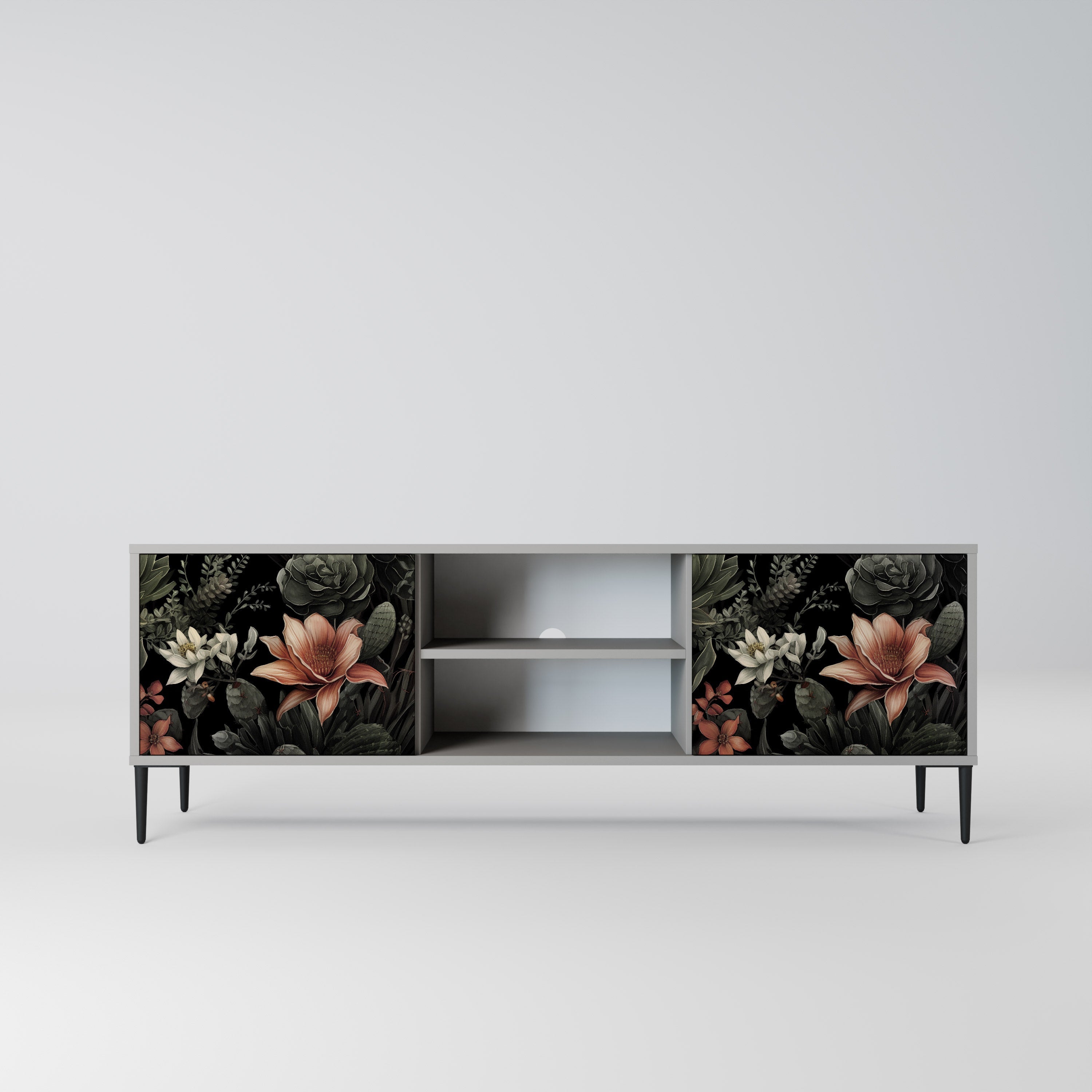 SECRET VERDURE 2-Door TV Stand in Grey Finish