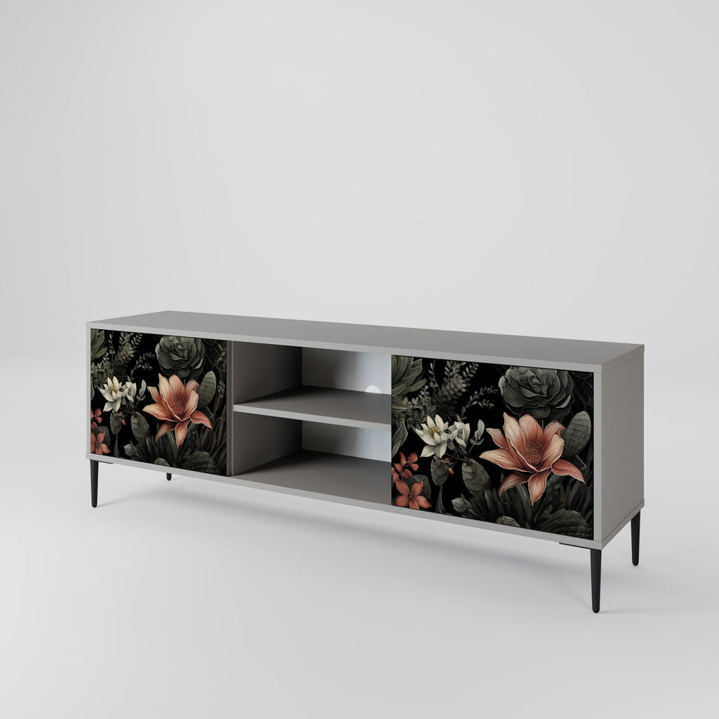 SECRET VERDURE 2-Door TV Stand in Grey Finish