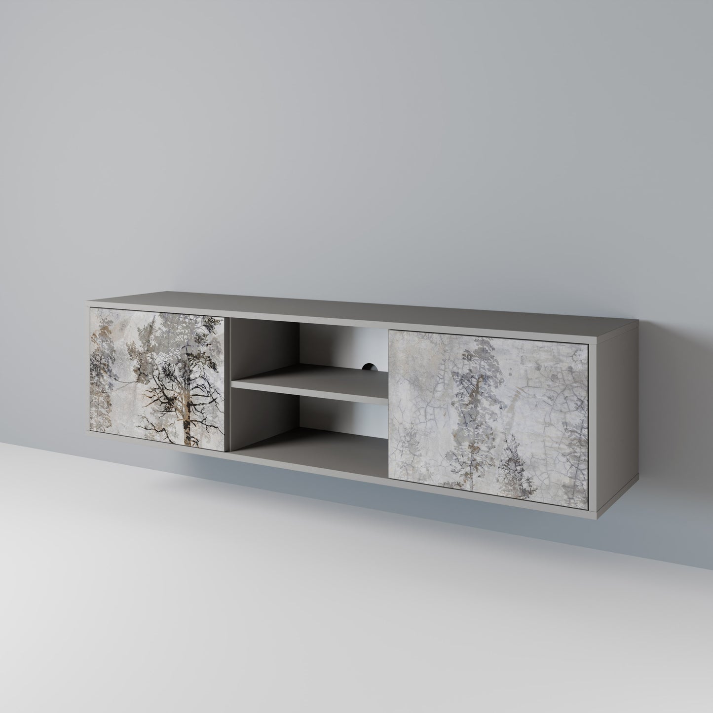 FADE IN THE TREES 2-Door TV Cabinet