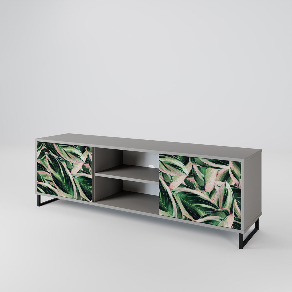 EERIE STROMANTHE 2-Door TV Stand in Grey Finish