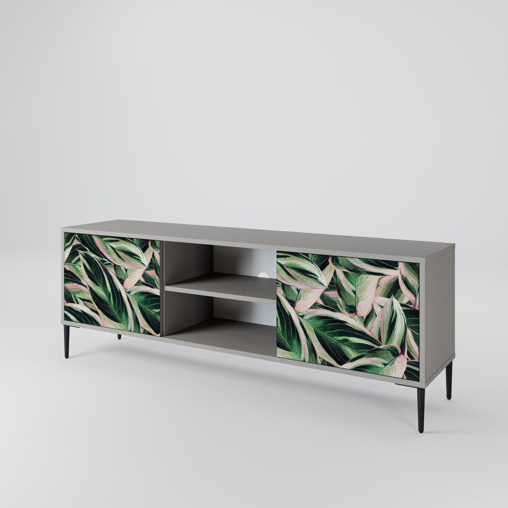 EERIE STROMANTHE 2-Door TV Stand in Grey Finish