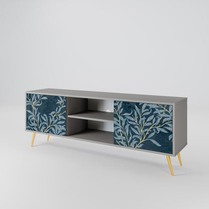 BLUE LEAVES 2-Door TV Cabinet