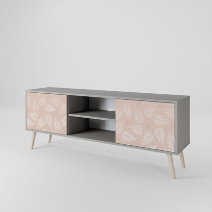 LEAVES ON BEIGE 2-Door TV Cabinet