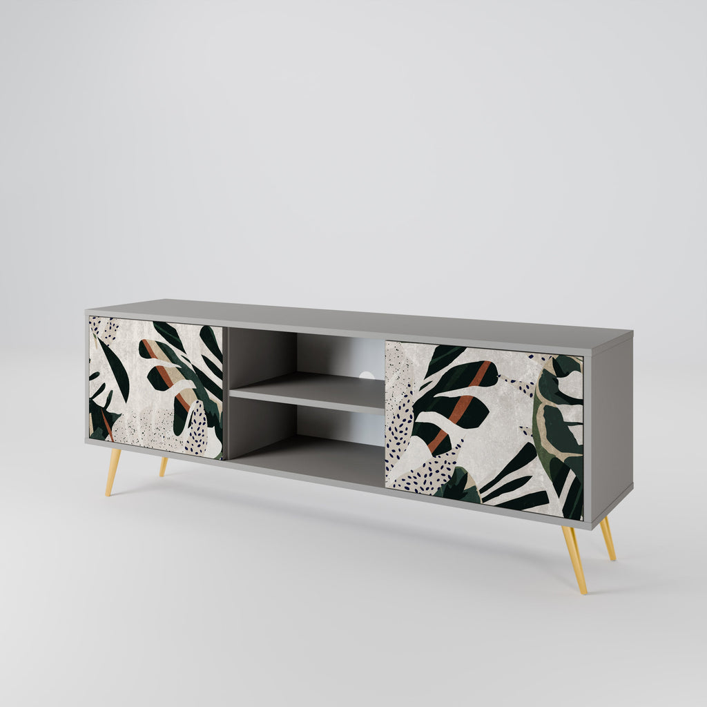 VERDURE FORMATION 2-Door TV Stand in Grey Finish