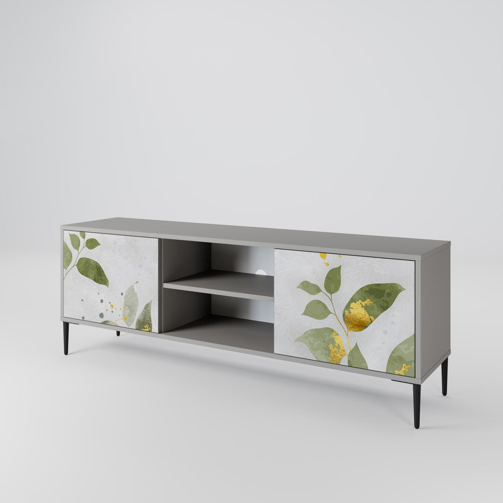 ELEGANT BOTANICS 2-Door TV Stand in Grey Finish