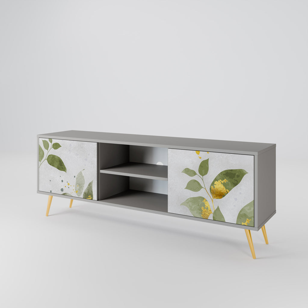 ELEGANT BOTANICS 2-Door TV Stand in Grey Finish