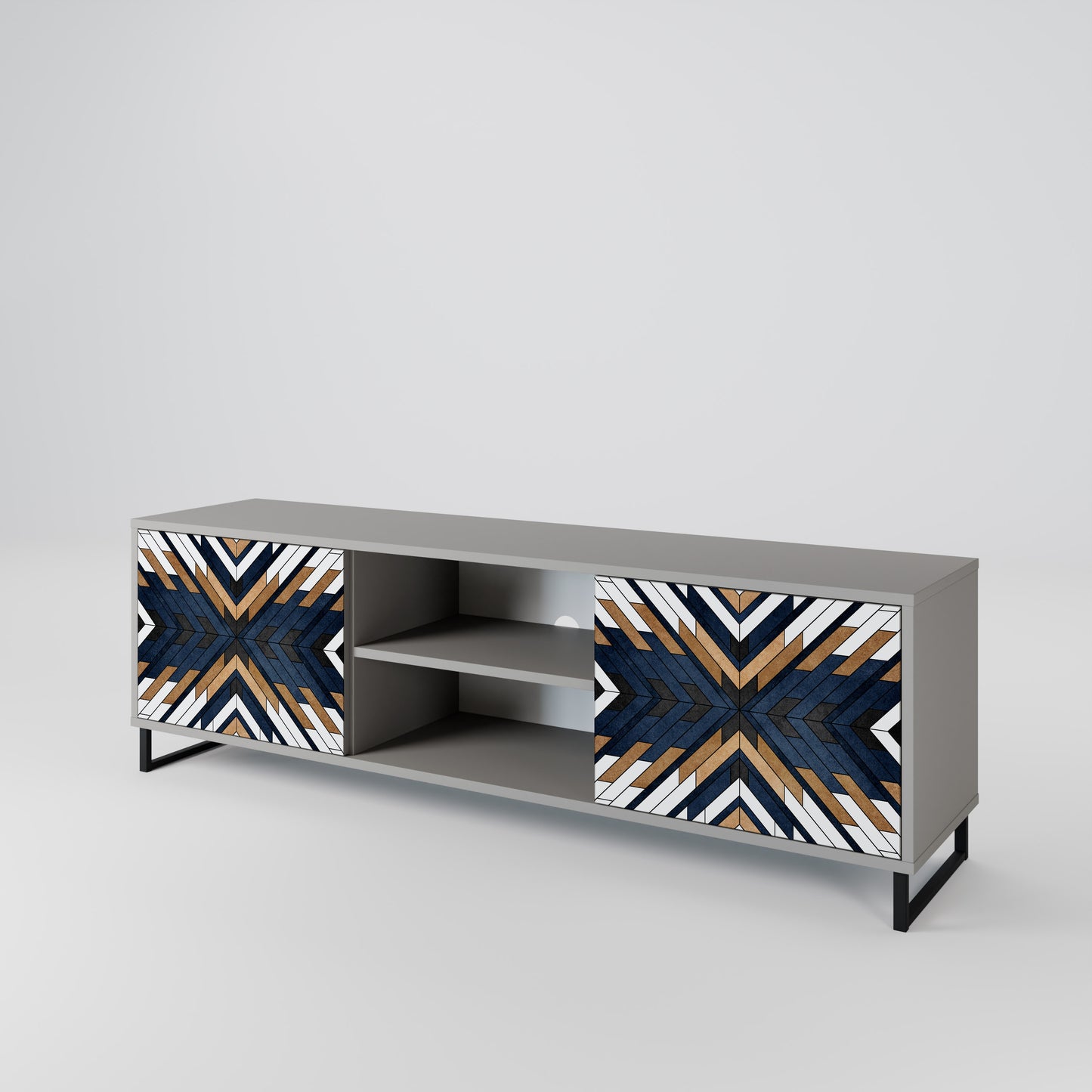 ARTFUL GEOMETRY 2-Door TV Cabinet
