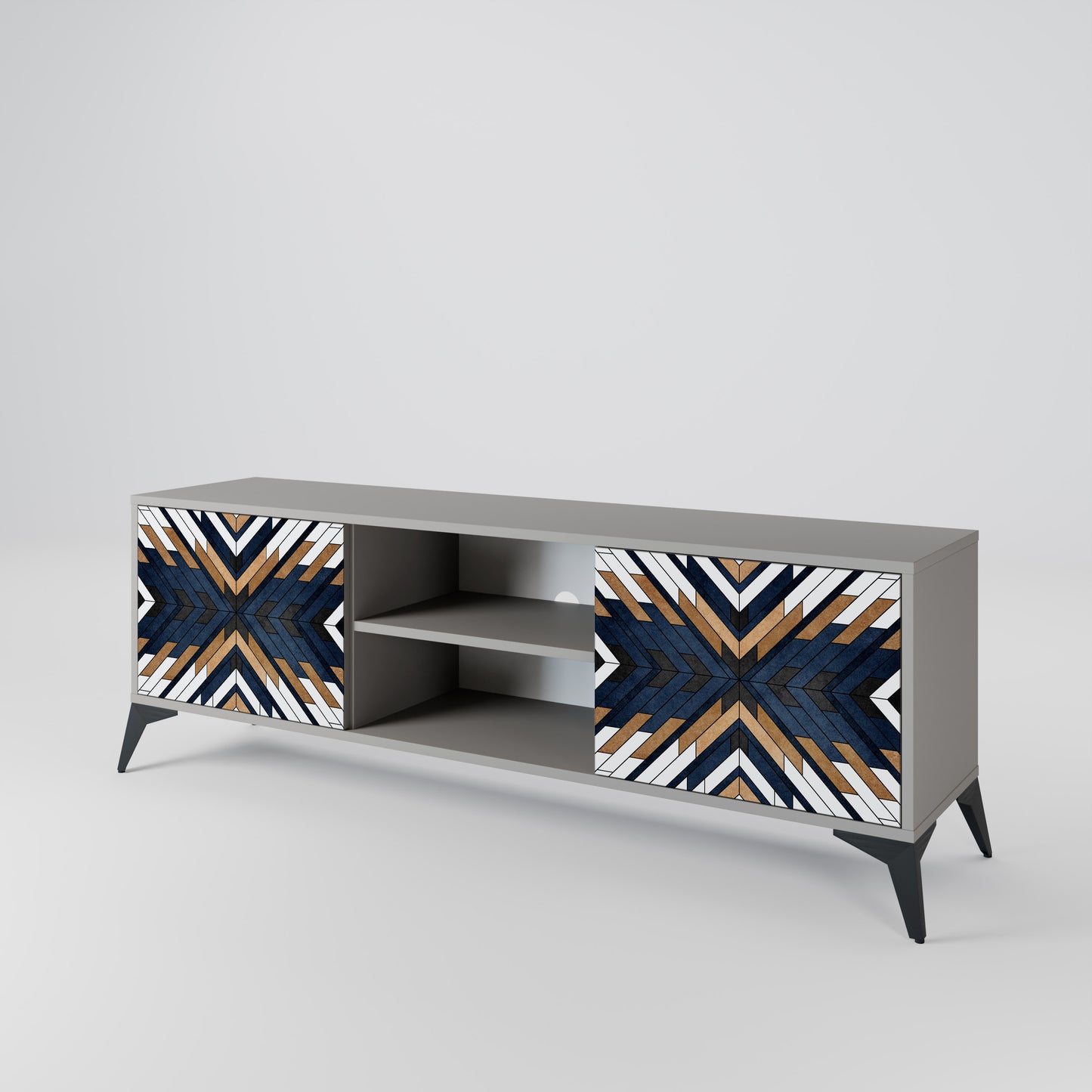 ARTFUL GEOMETRY 2-Door TV Cabinet