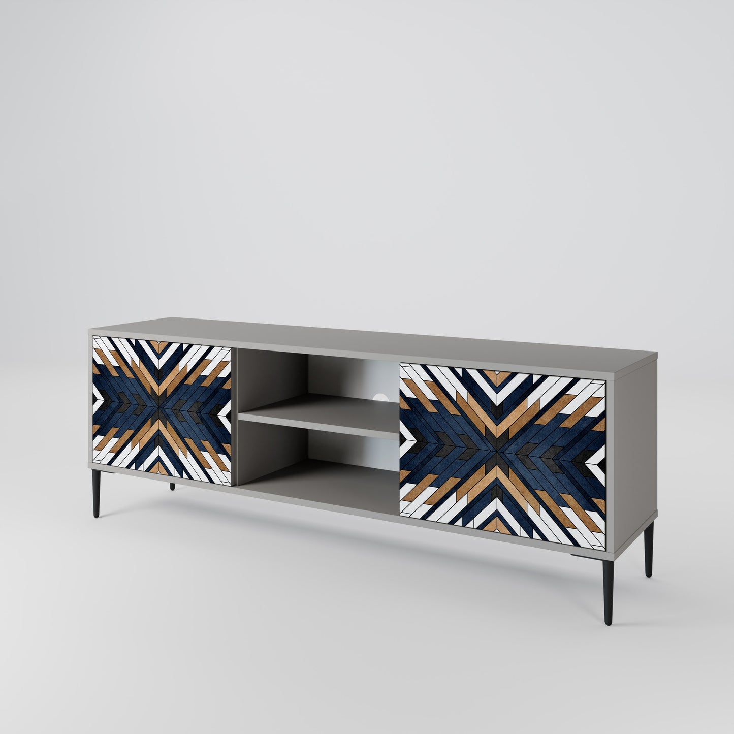 ARTFUL GEOMETRY 2-Door TV Cabinet