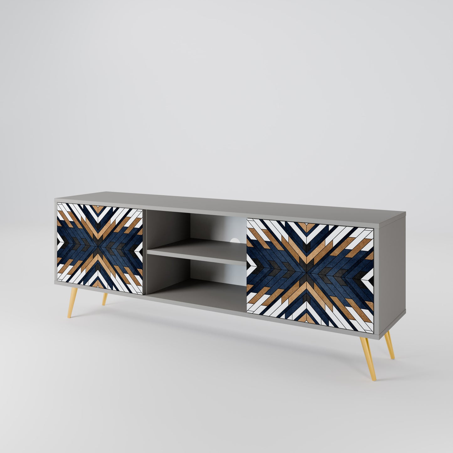 ARTFUL GEOMETRY 2-Door TV Cabinet