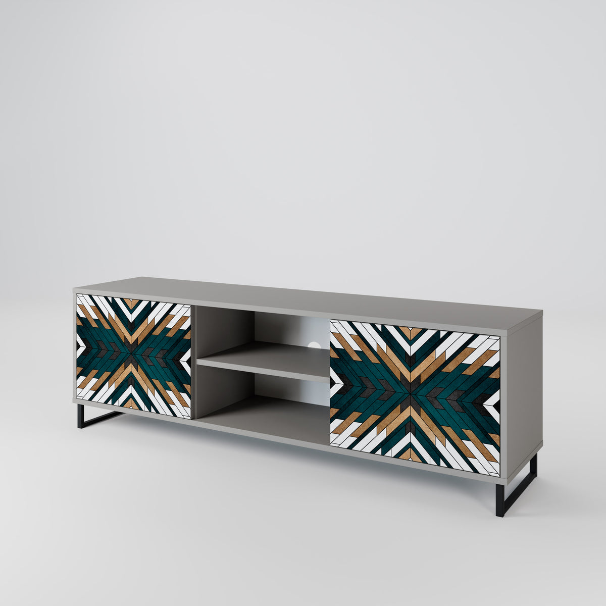 ARTISTIC GEOMETRY 2-Door TV Cabinet