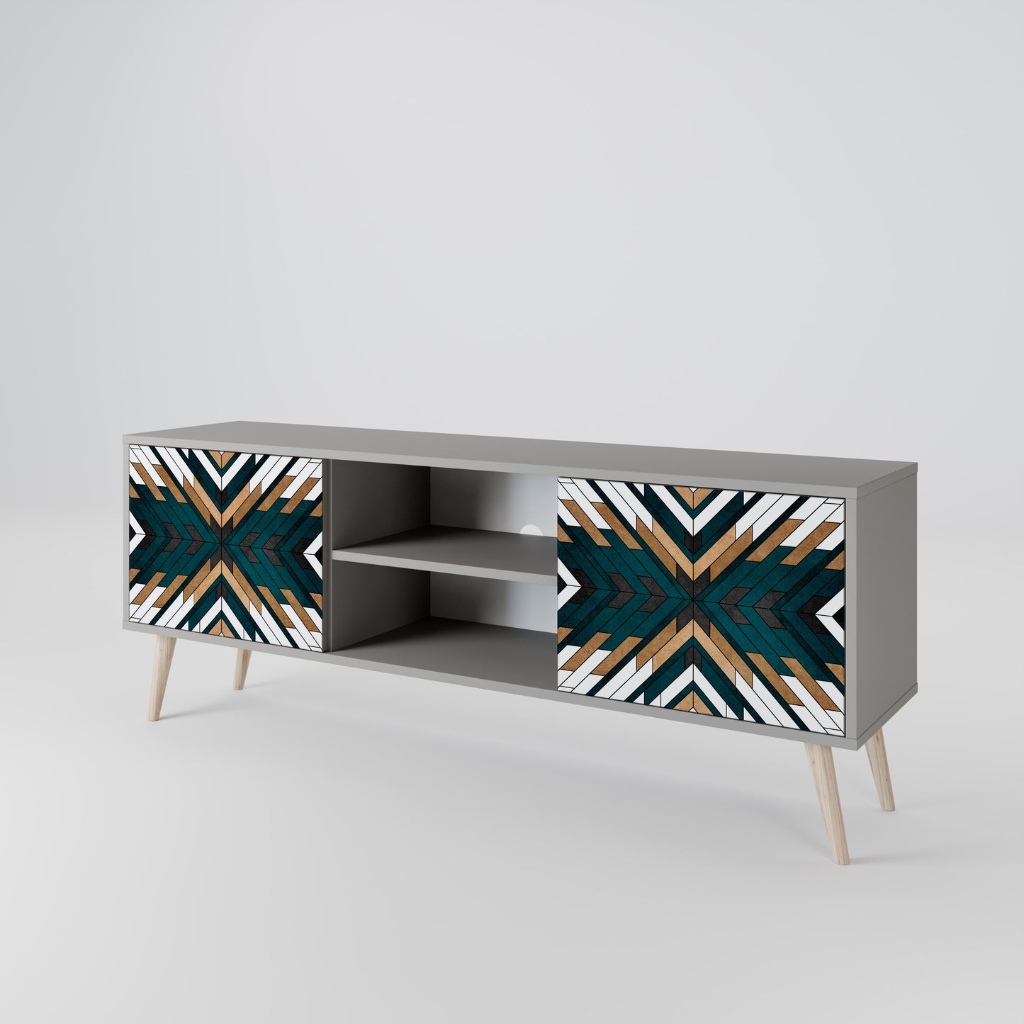 ARTISTIC GEOMETRY 2-Door TV Cabinet
