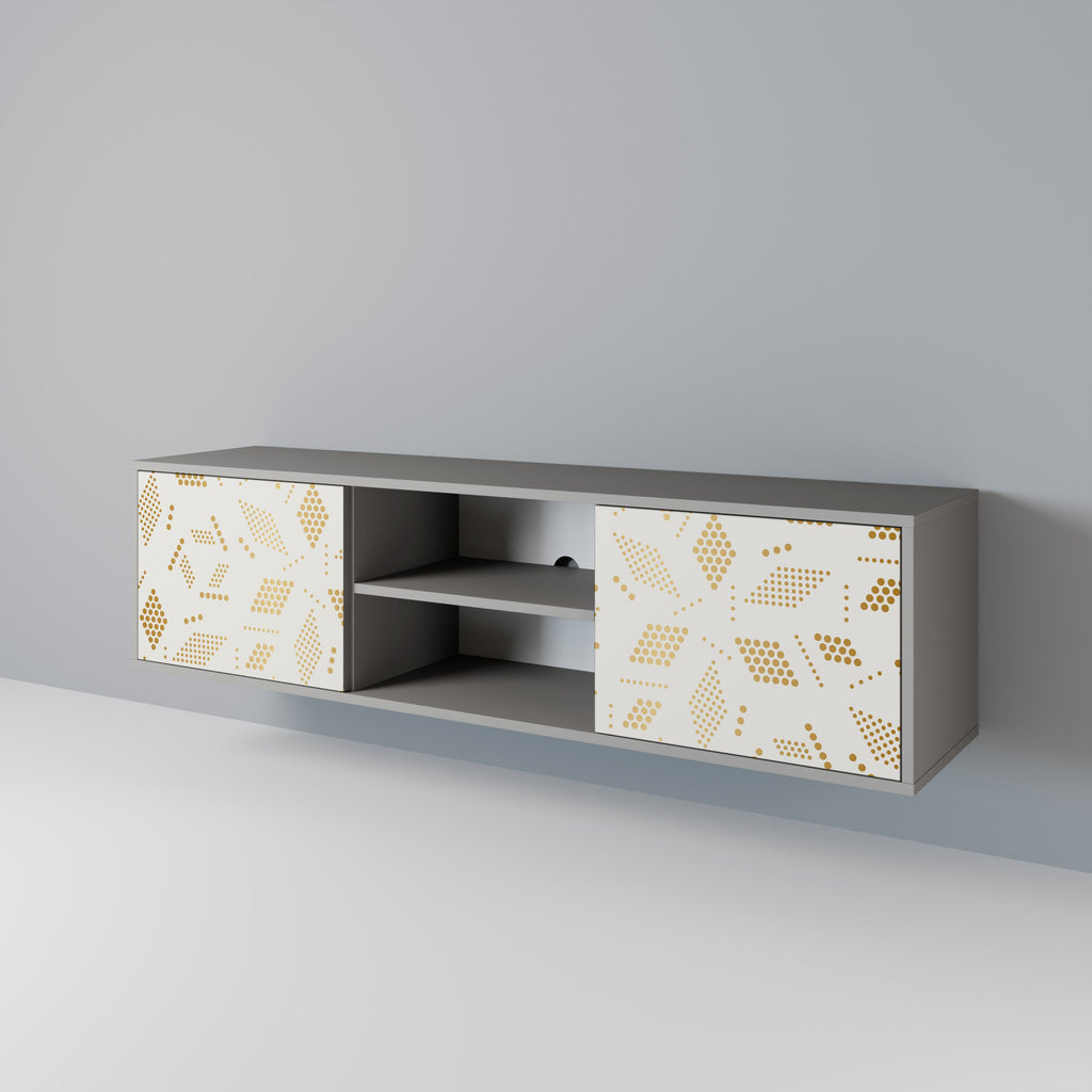 SPOTTED DAZE 2-Door TV Stand in Grey Finish