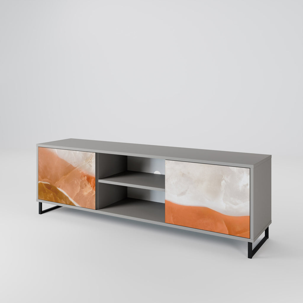 SANDHILLS SPLENDOUR 2-Door TV Stand in Grey Finish