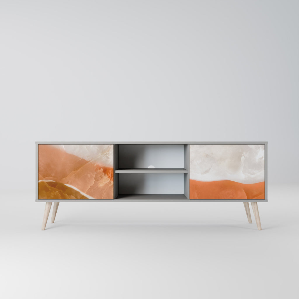 SANDHILLS SPLENDOUR 2-Door TV Stand in Grey Finish