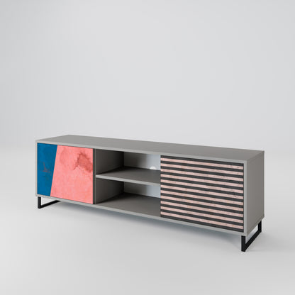 GLAMOROUS STRIPE 2-Door TV Cabinet
