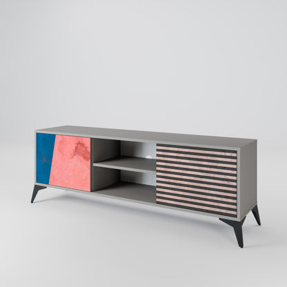GLAMOROUS STRIPE 2-Door TV Cabinet
