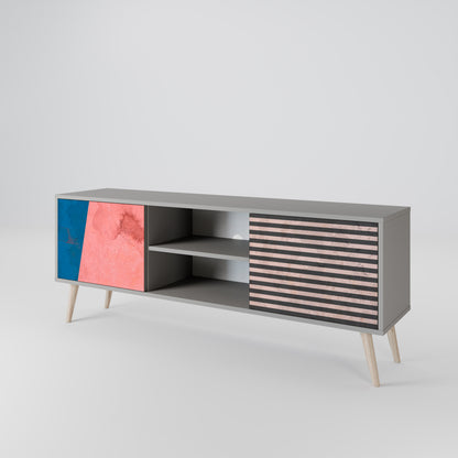 GLAMOROUS STRIPE 2-Door TV Cabinet