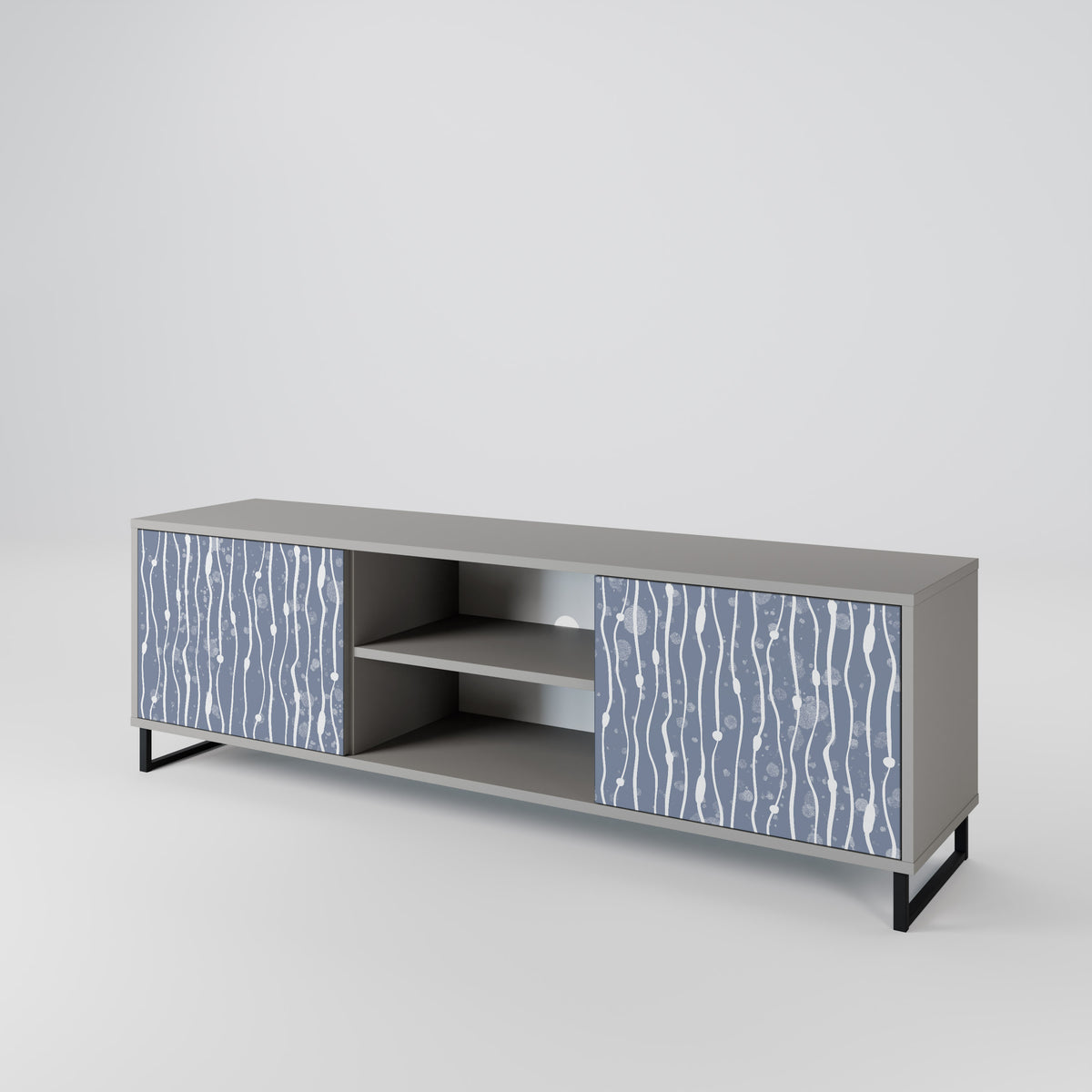 GRAPHITE RAIN 2-Door TV Cabinet