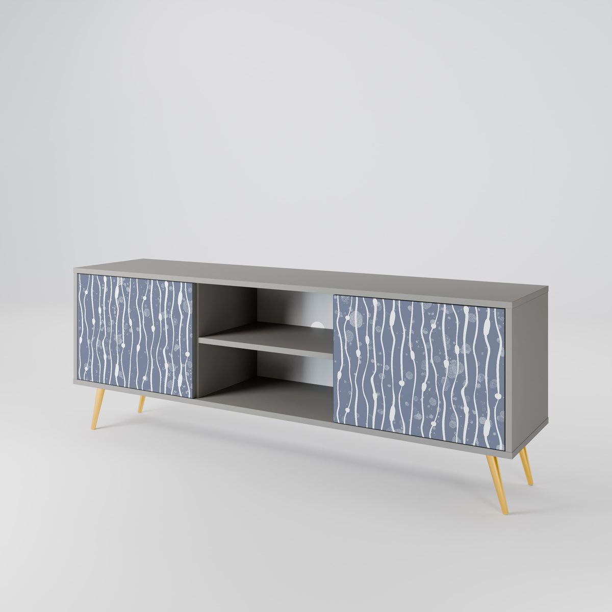 GRAPHITE RAIN 2-Door TV Cabinet