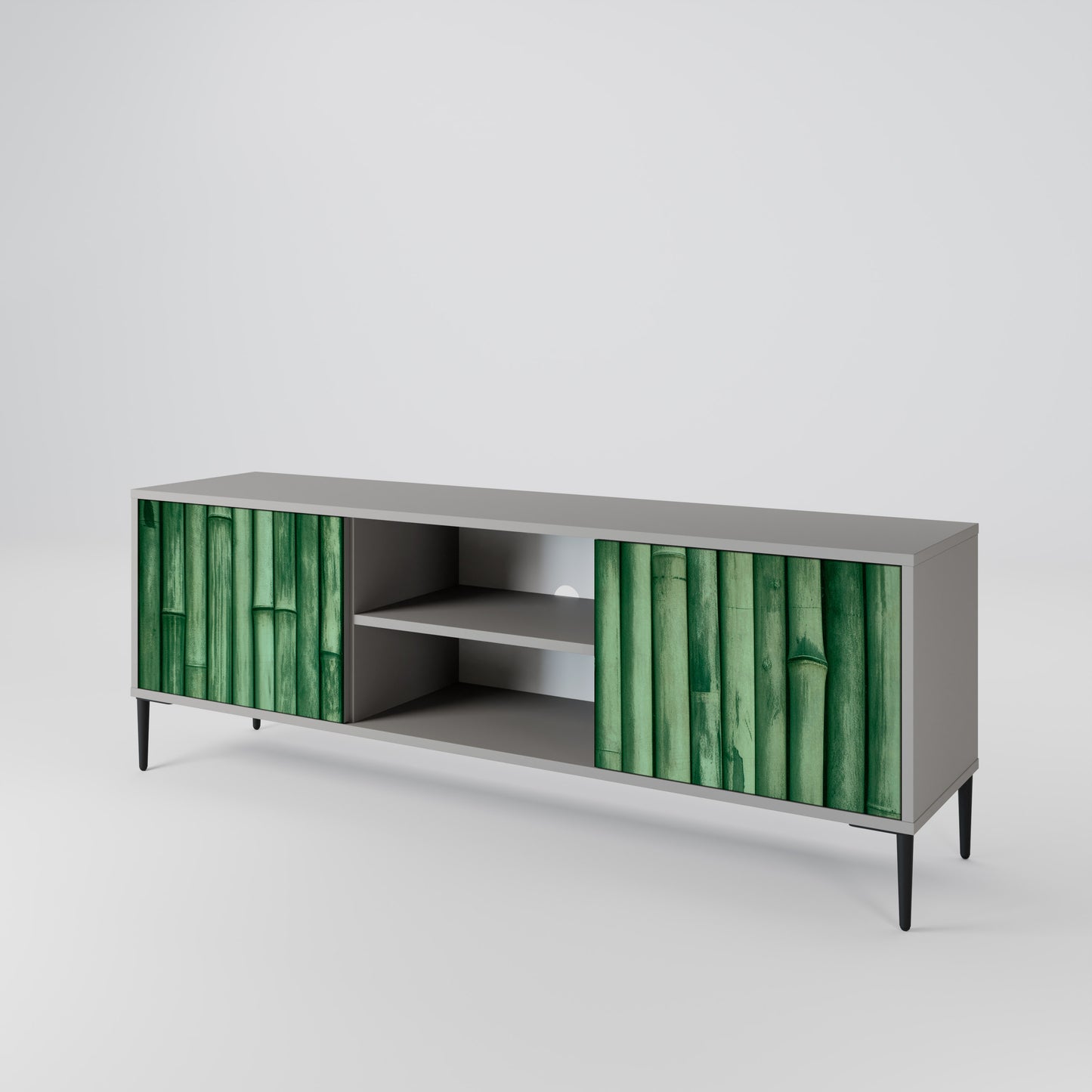 NATURAL GREEN 2-Door TV Cabinet
