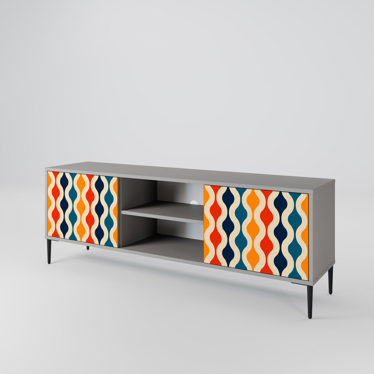 COLORFUL NOSTALGIA 2-Door TV Cabinet