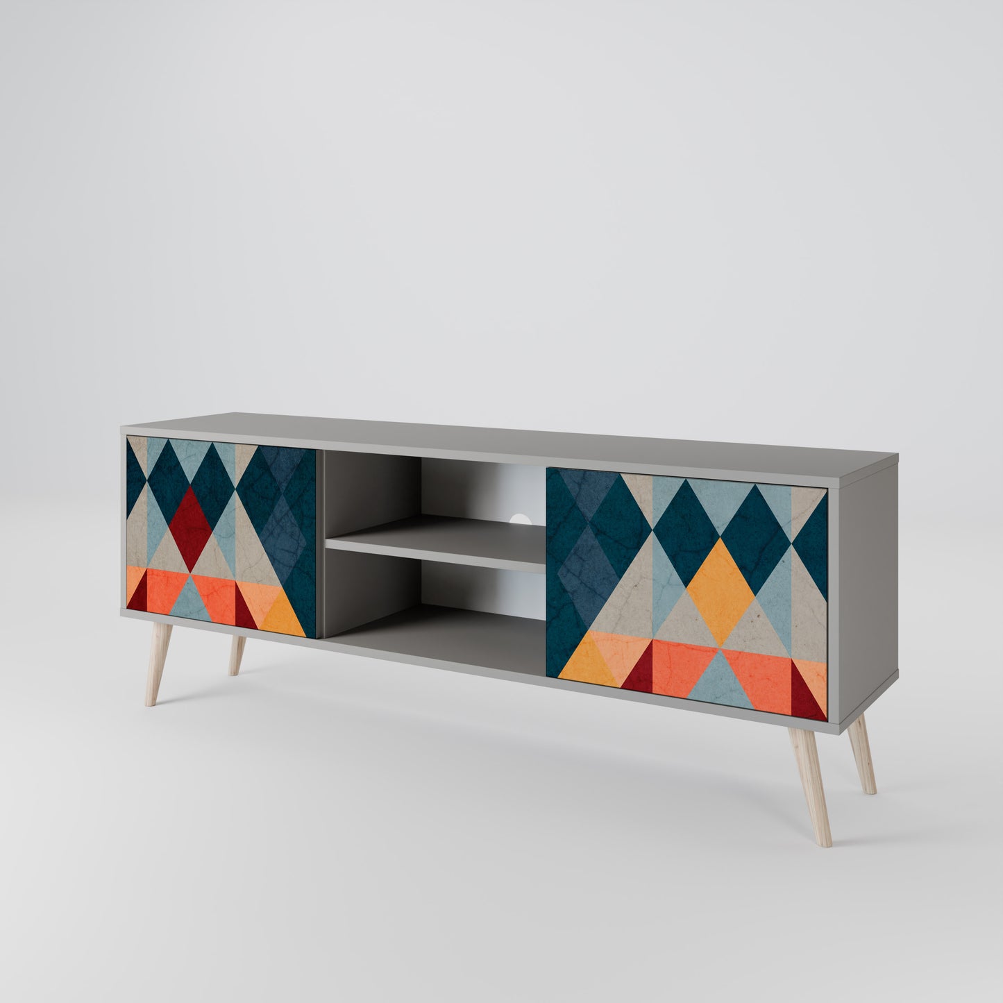CRACKED ILLUSION 2-Door TV Cabinet