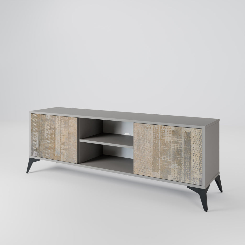 SCREEN ERROR 2-Door TV Stand in Grey Finish