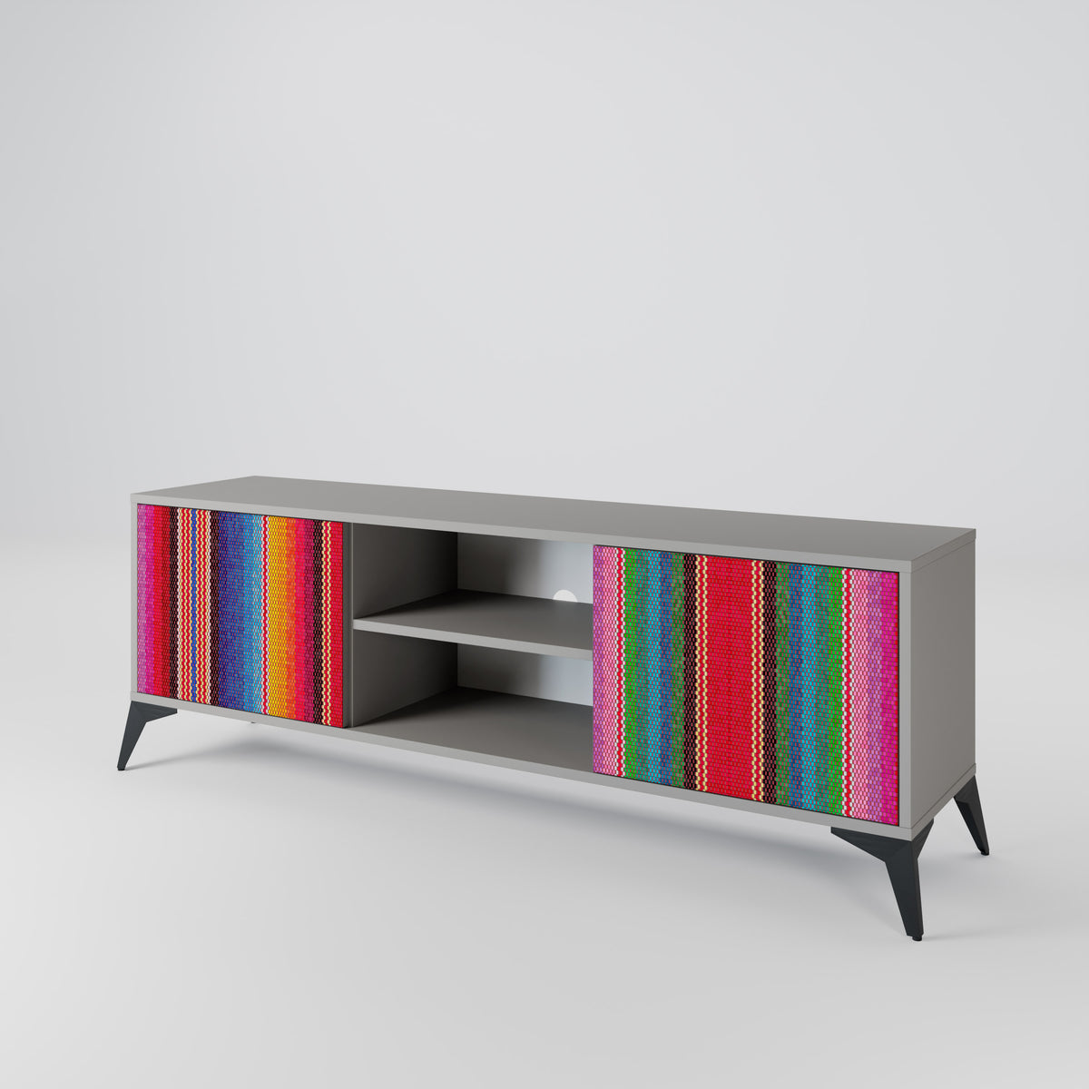 ETHNIC MEXICAN 2-Door TV Cabinet