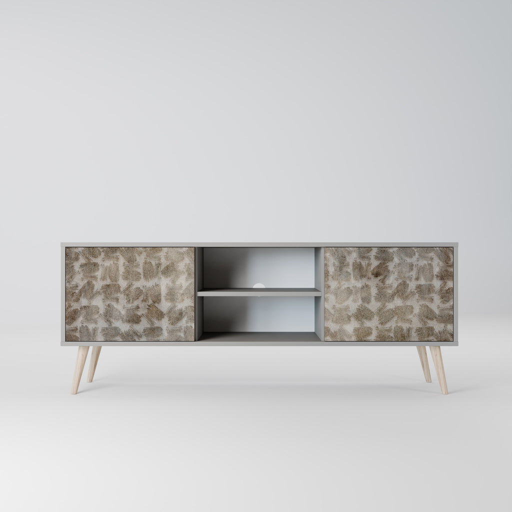 SLIGHTLY BLURRED 2-Door TV Stand in Grey Finish