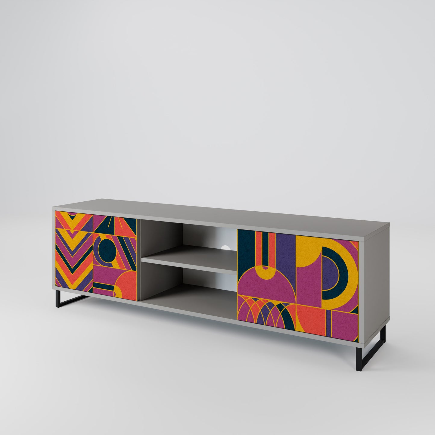 ELECTRIC PATTERNS 2-Door TV Cabinet