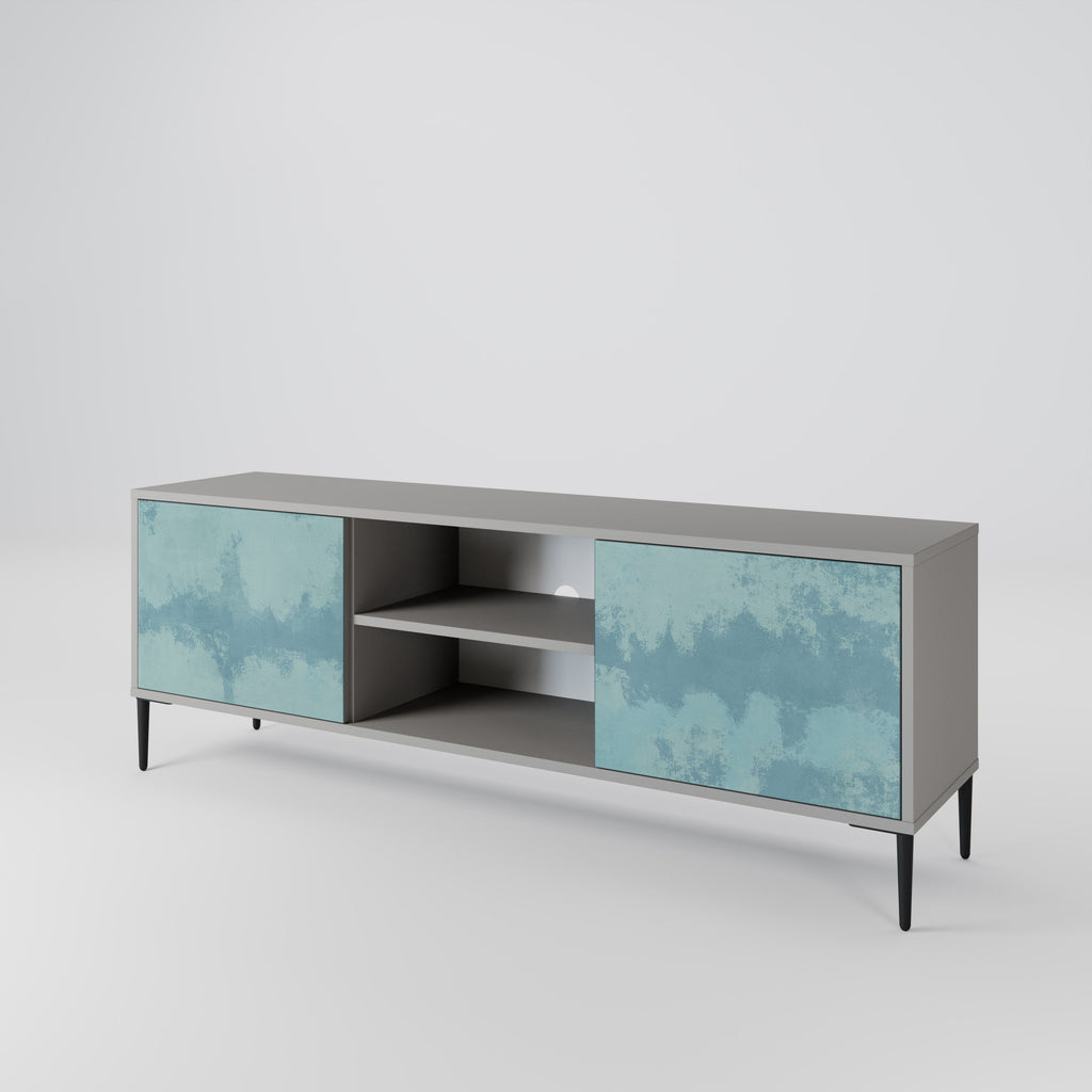 SKY WASH 2-Door TV Stand in Grey Finish