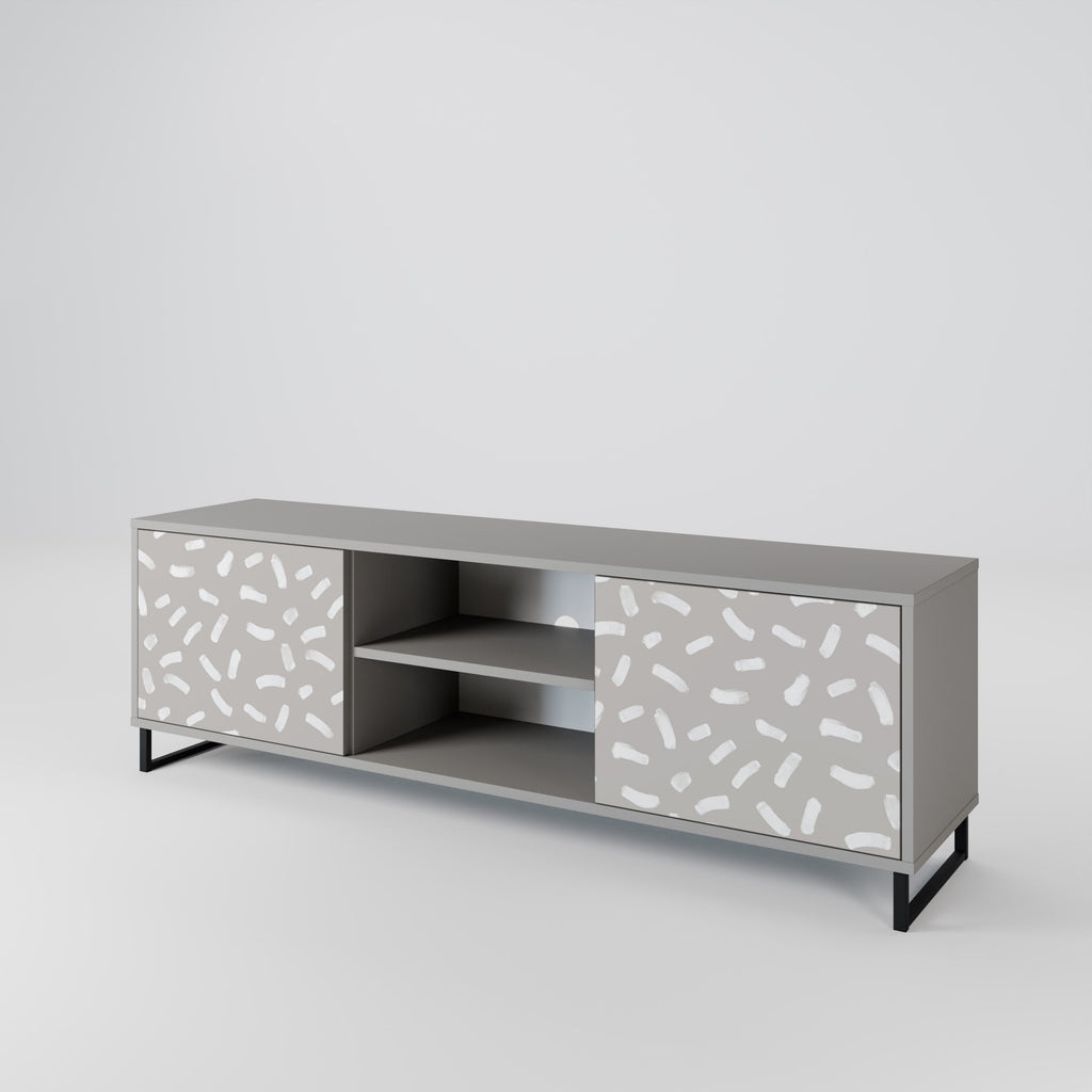 PASSING SECONDS 2-Door TV Stand in Grey Finish